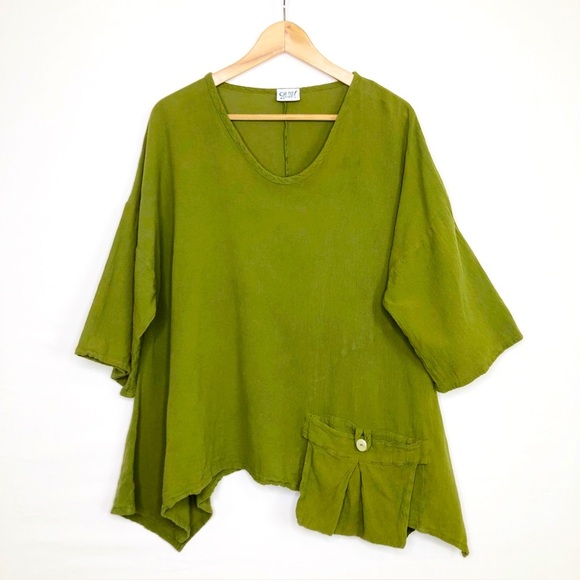 Oh my Gauze Olive green Lagonlok Tunic top - Picture 1 of 10